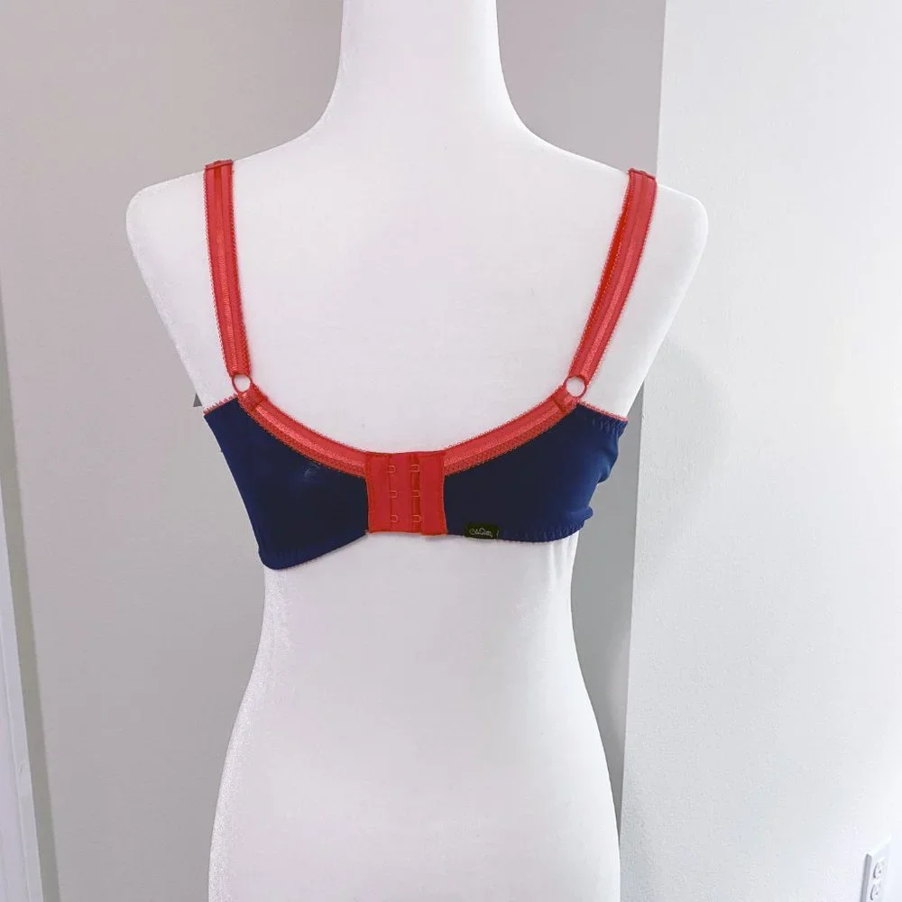 NWT Claudette Dessous Long Line Bra in Peacock Dot